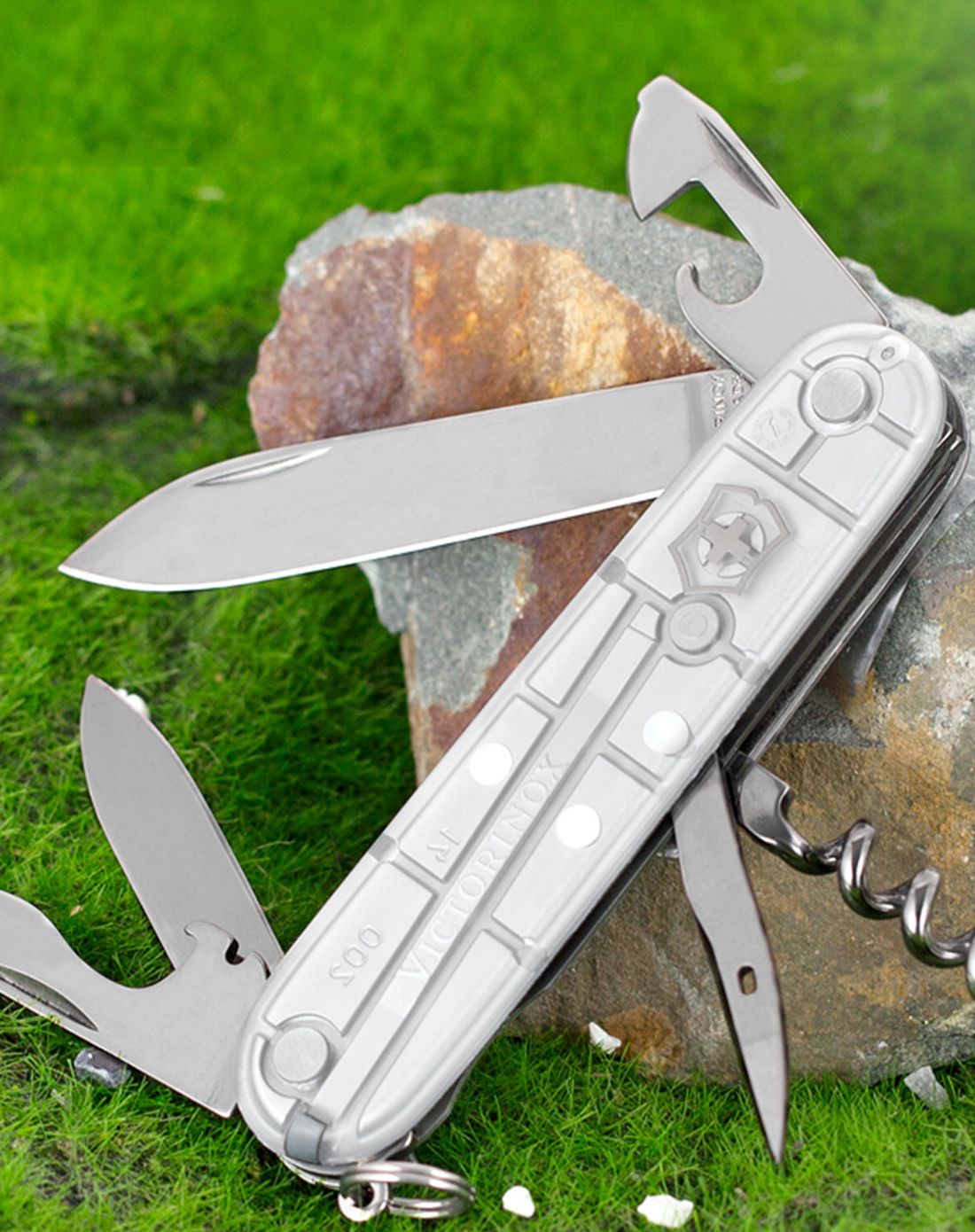 维氏瑞士军刀91mm 标准透明银色12功能刀