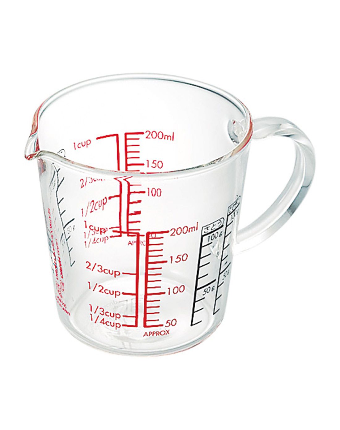 hario进口玻璃刻度量杯料理杯可微波200ml