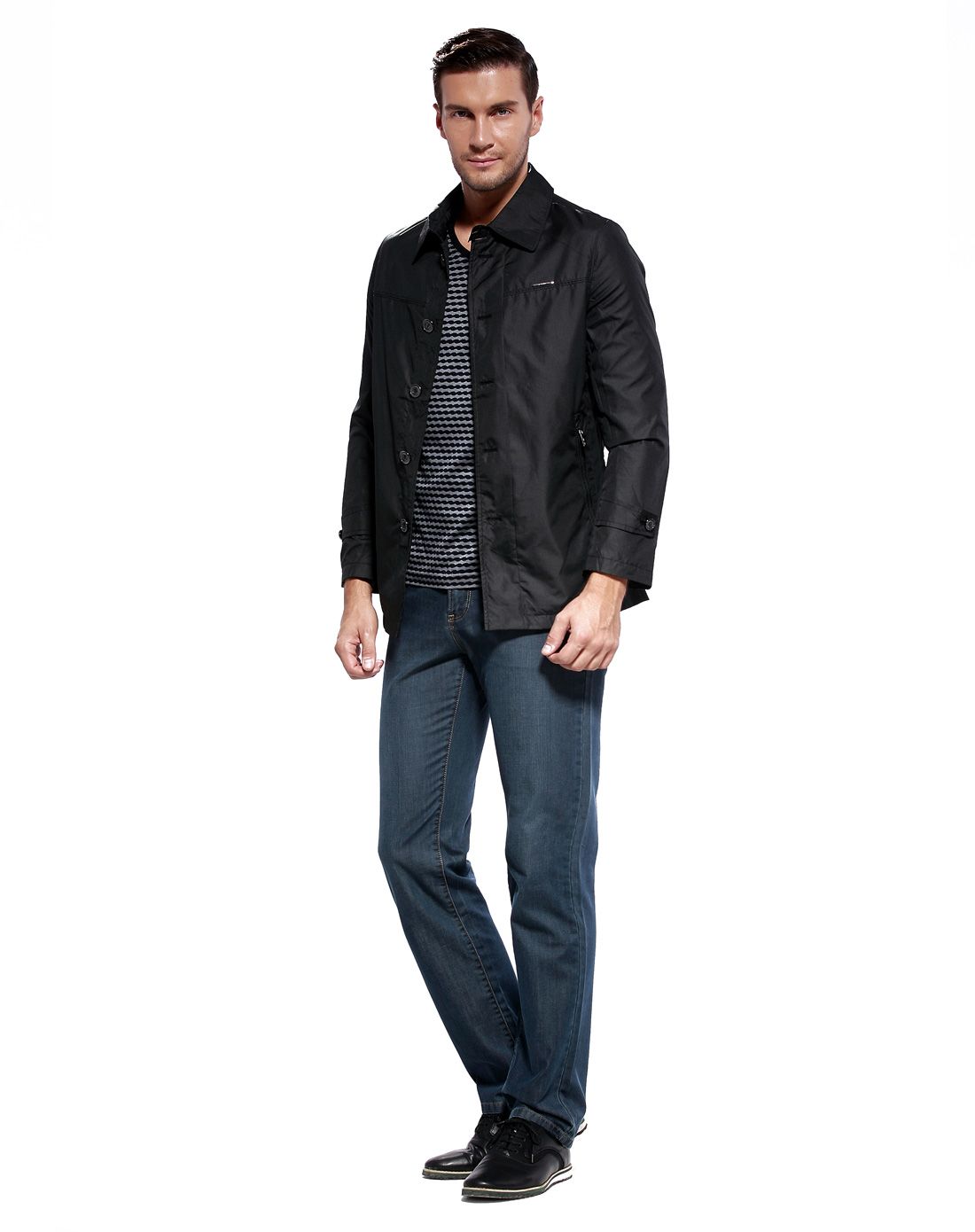 deon男装专场 > 黑色商务百搭长袖外套