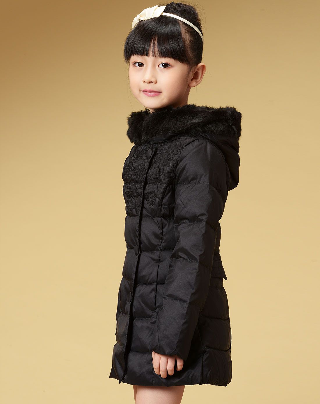 女大童中长款羽绒服