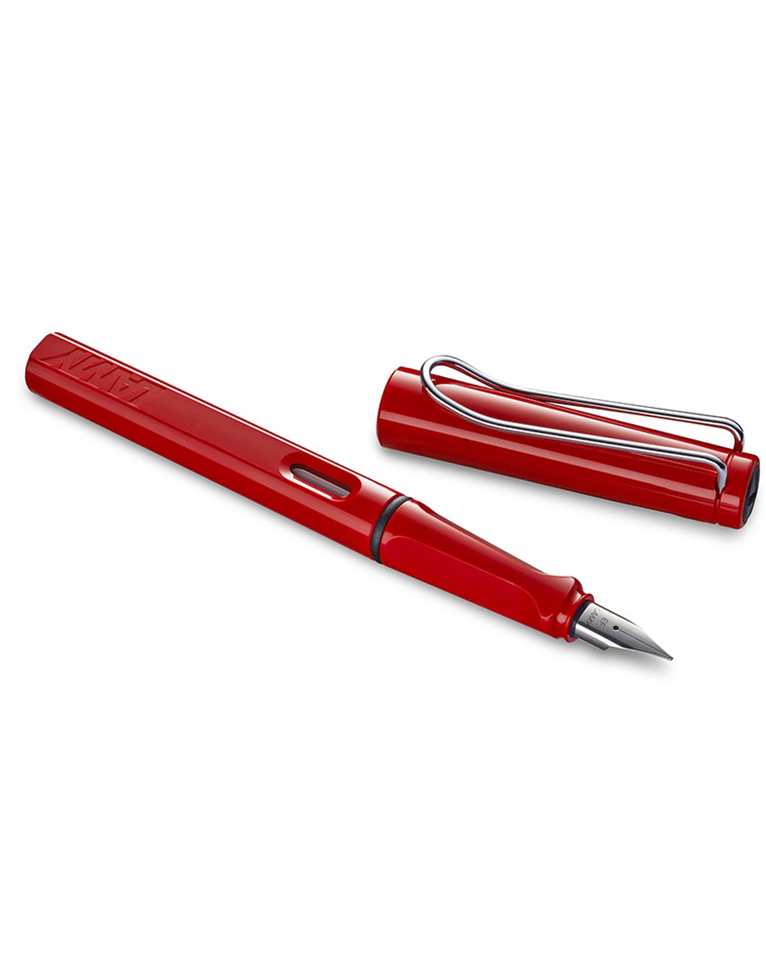 lamy凌美狩猎系列红色墨水笔/钢笔f尖 含墨囊1盒(墨囊颜色随机)