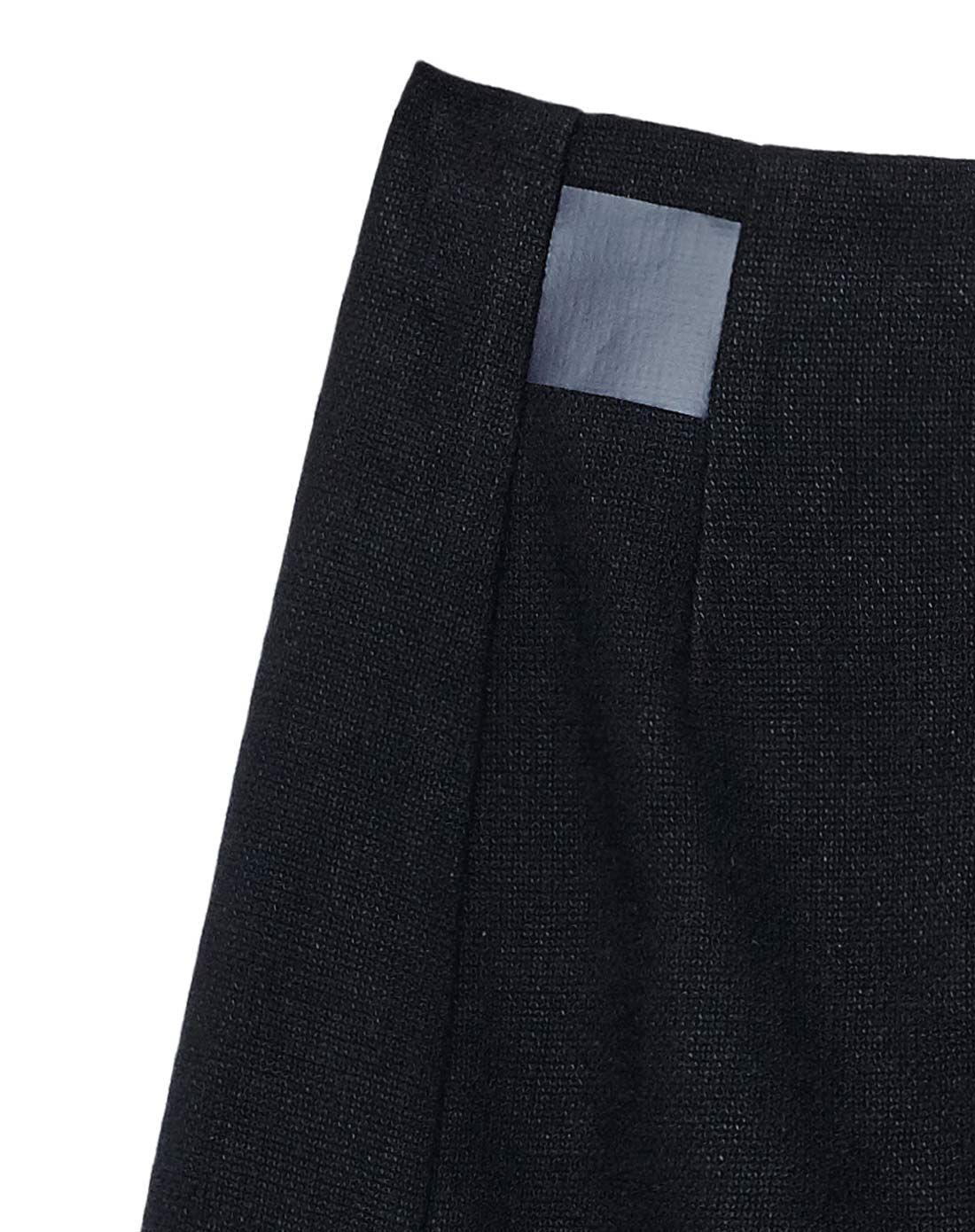 黑藏青拼接半身裙