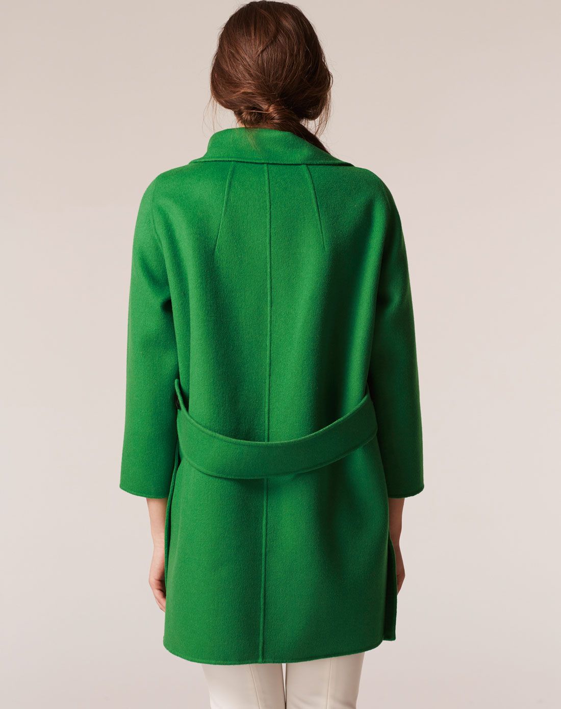 女士绿色羊毛大衣