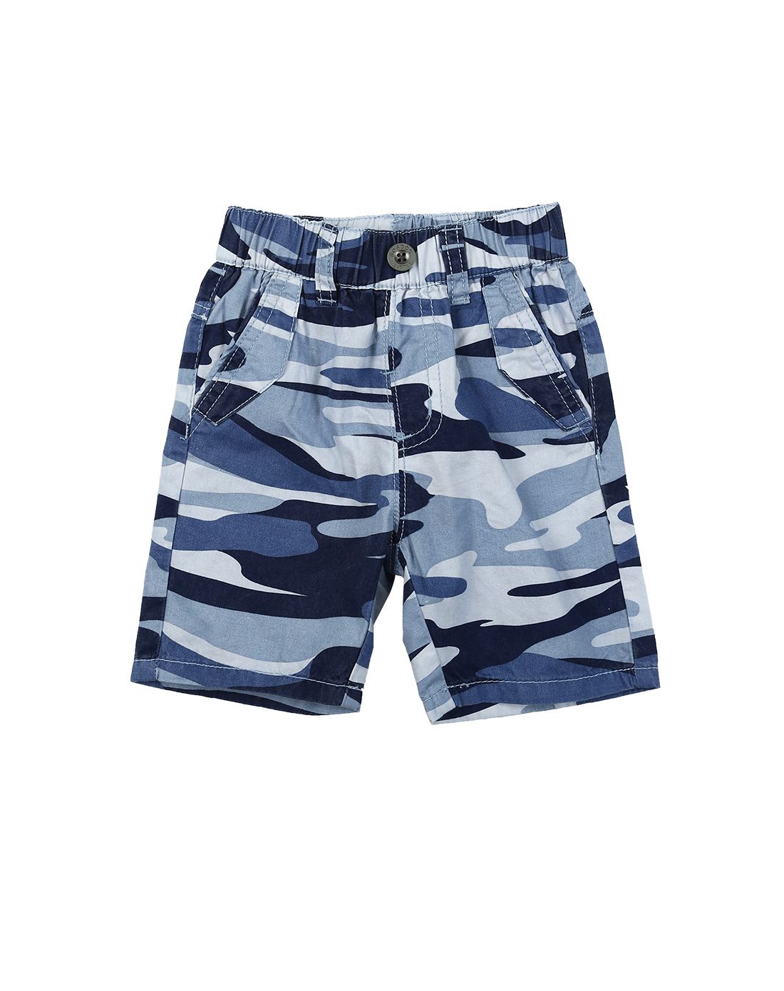 男童藏青色休闲迷彩短裤
