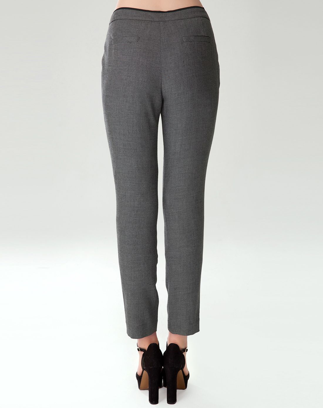 经典通勤冷杉灰裤子