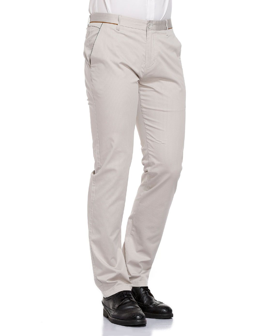 米灰色简约时尚休闲长裤