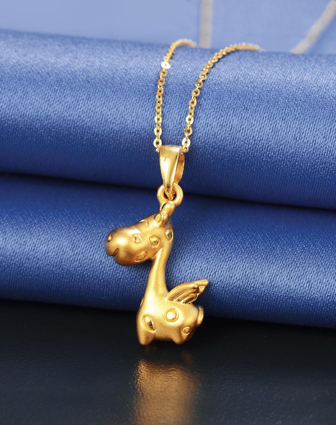 兆亮珠宝专场兆亮 3d硬金欢乐小鹿吊坠(赠镀金银链) 金重:约1.