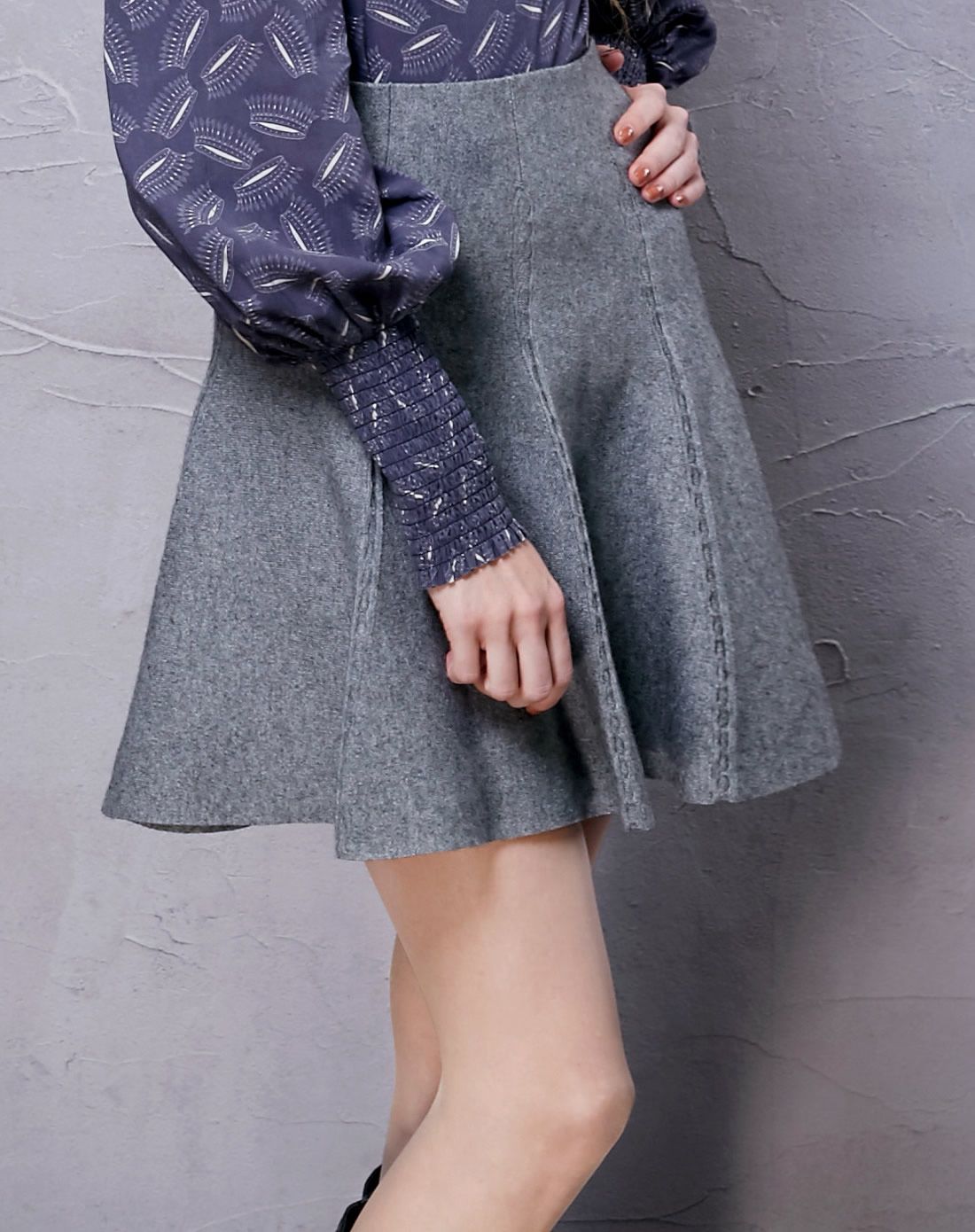 artka百搭大摆分割修身高腰短款半身裙qb15155qaj_唯品会