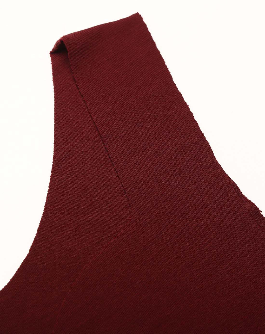 深枣红时尚v领女式背心