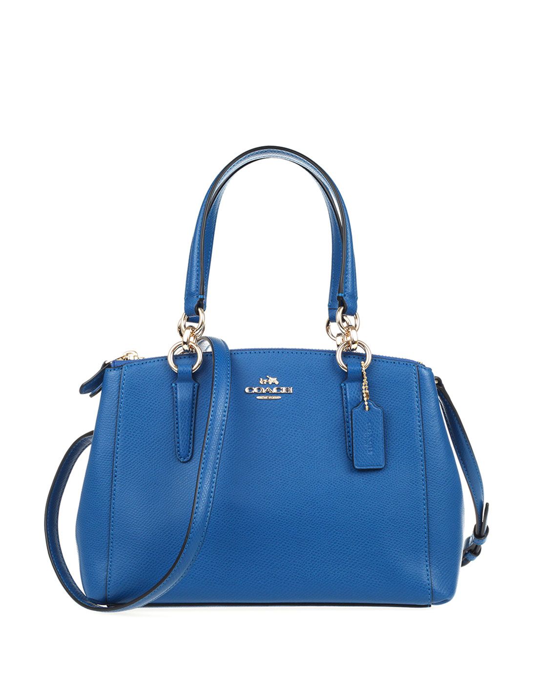 > coach女士蓝色纯皮小号杀手包