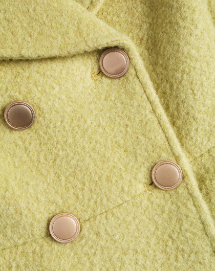 西蔻siego浅黄绿色简约修身时尚长袖大衣64480855a8_唯品会