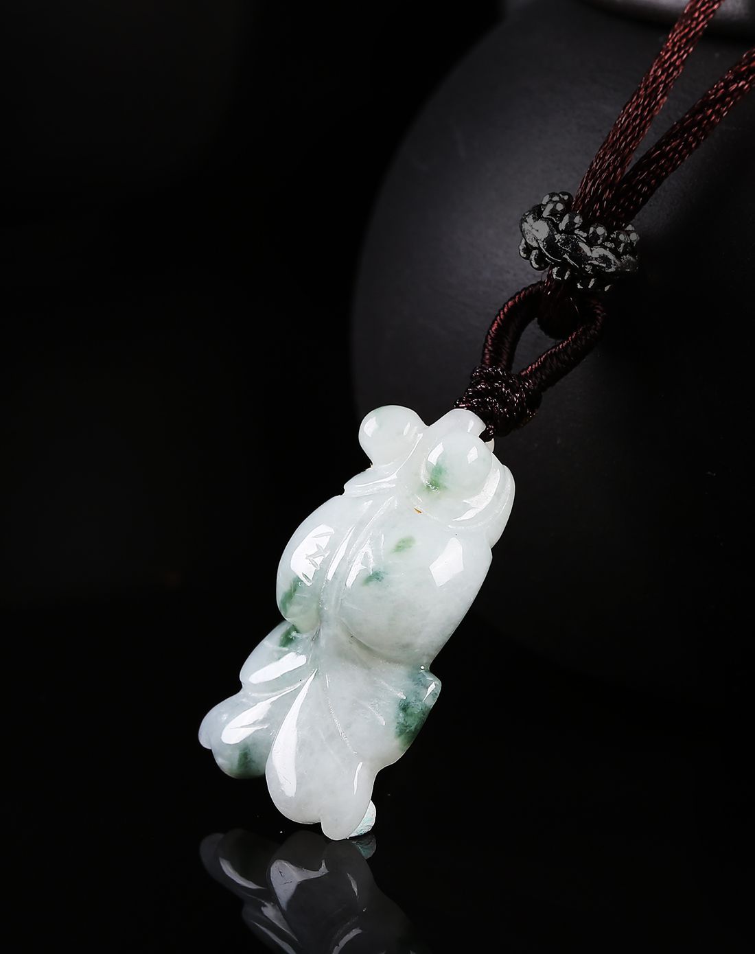 uve 冰糯飘花天然a货翡翠小金鱼吊坠