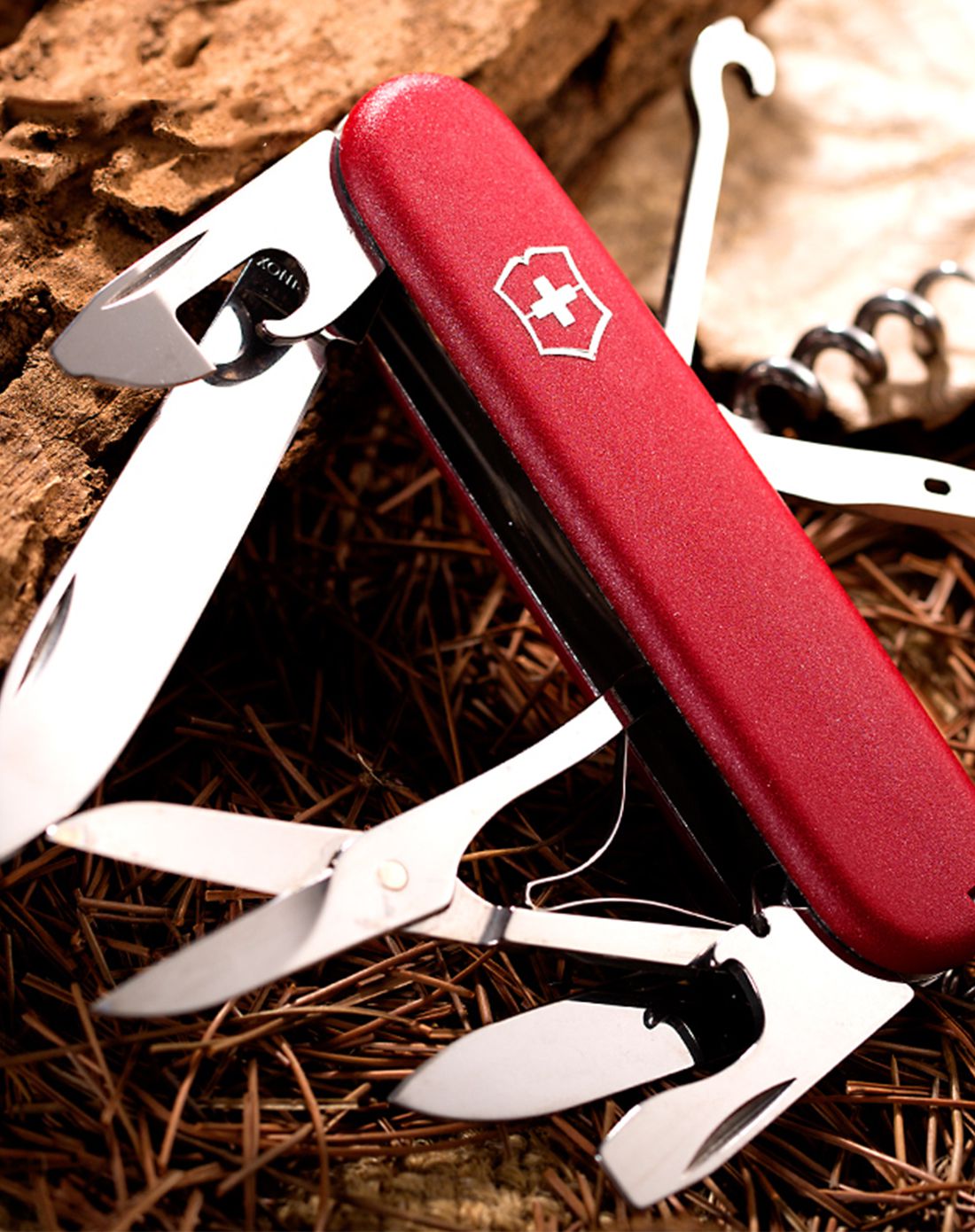 维氏瑞士军刀91mm 攀登者红色磨砂刀面14功能刀