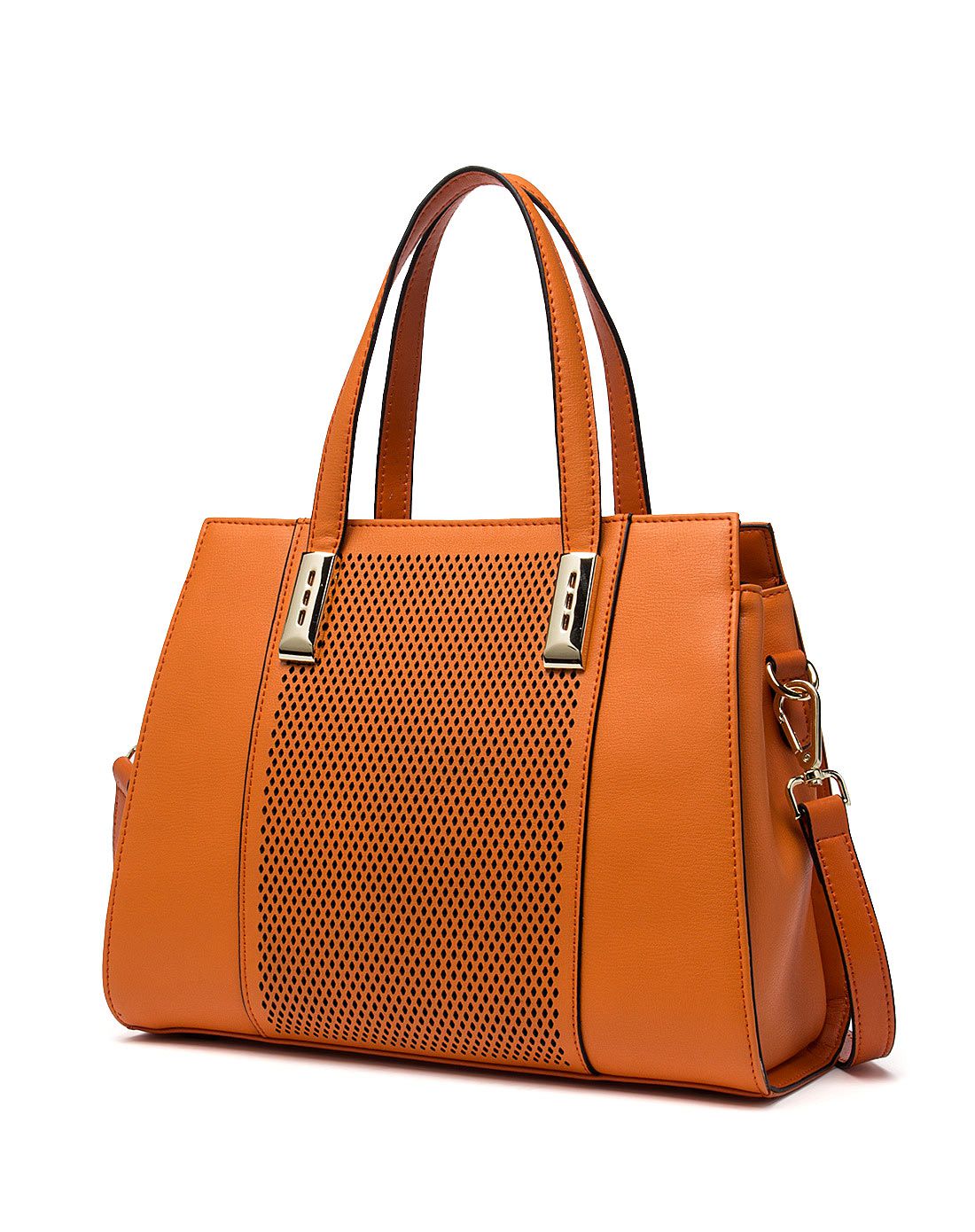 女士商务休闲香橙色手提包