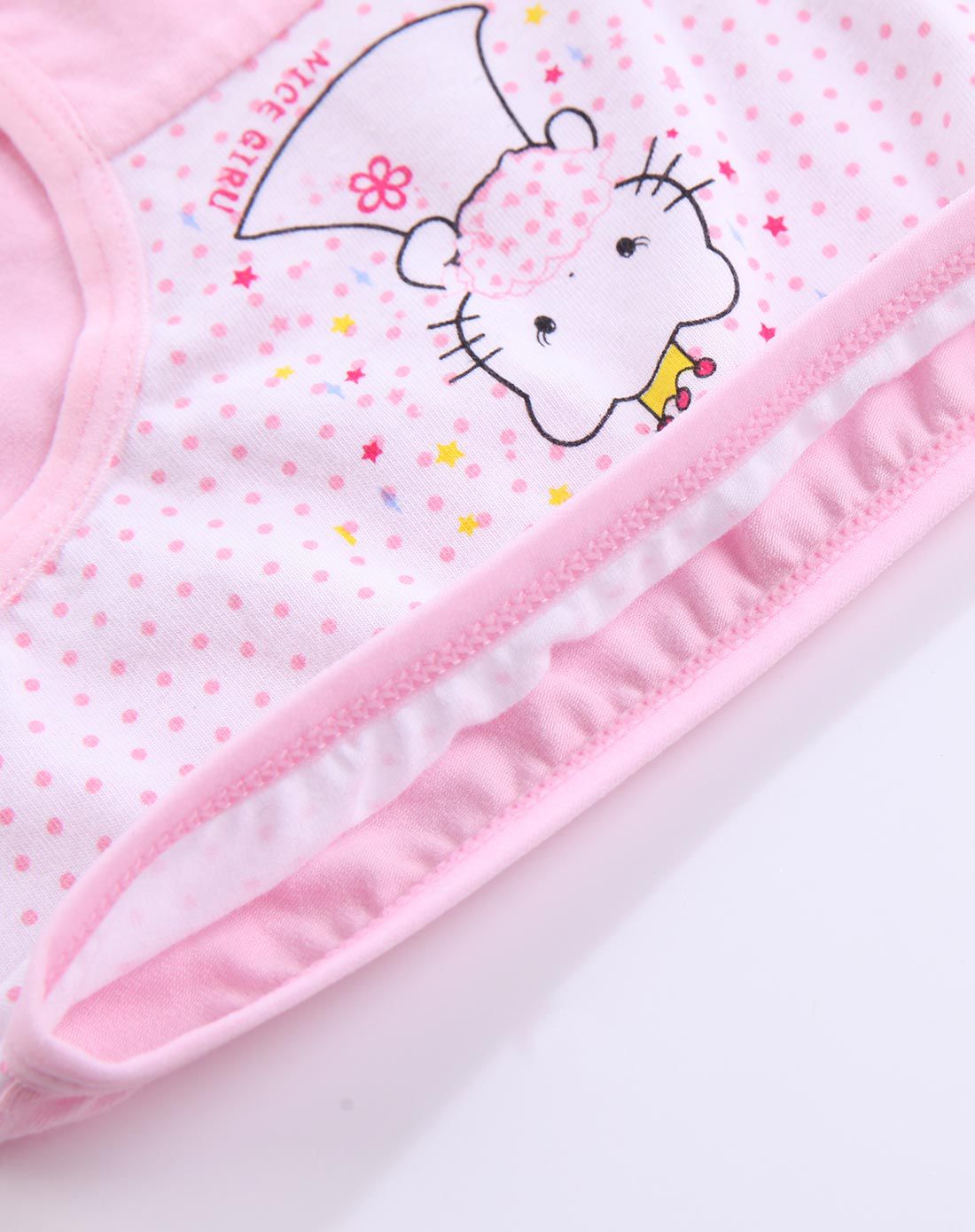 女童混色蕾丝内裤