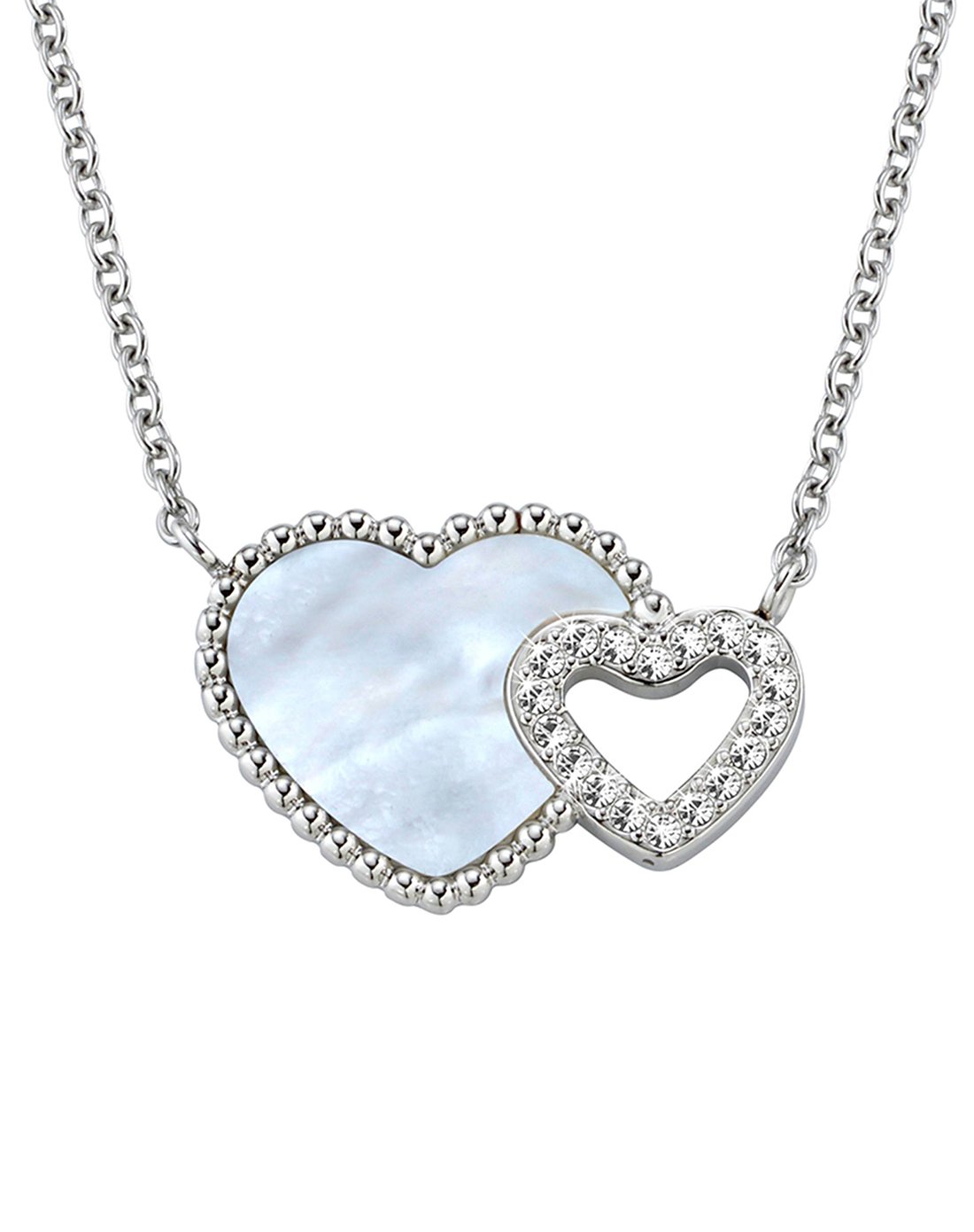 首饰morellato sempreinsieme 心连心系列湖水蓝贝母水晶爱心项链sagf