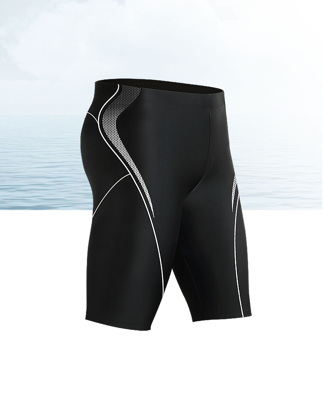 男款灰色五分泳裤专业时尚舒适