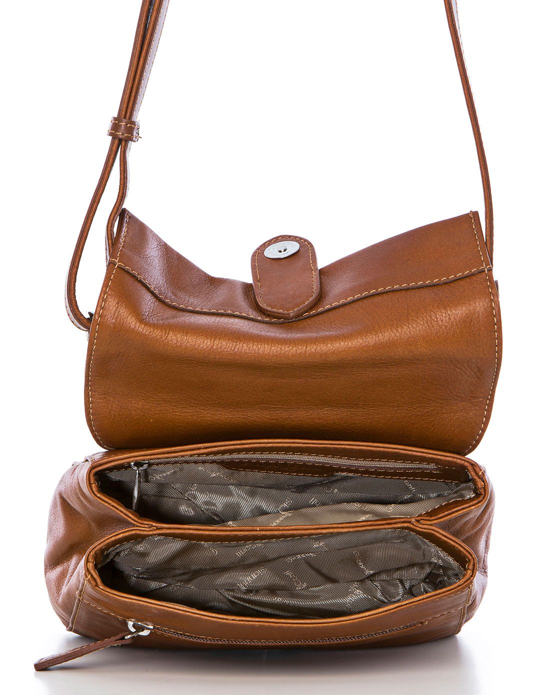 gianni conti包包专场 > gianni conti棕色简约通勤单肩包