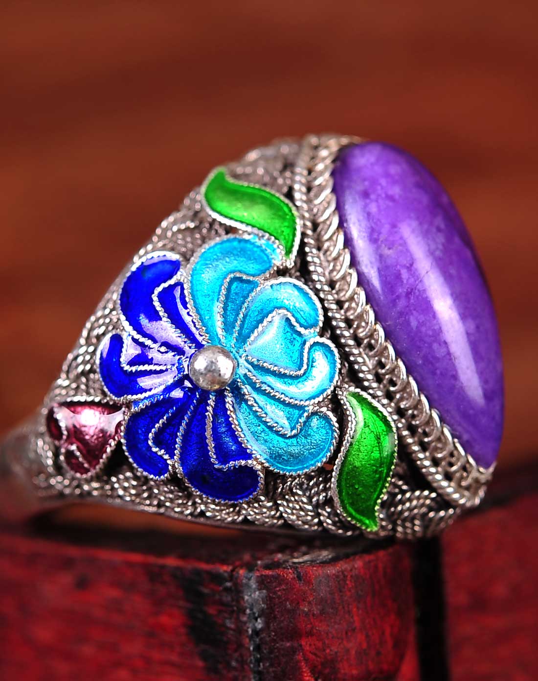 百年宝诚银饰专场【新品】非物质遗产传承手艺 银掐丝珐琅苜孜舒俱来