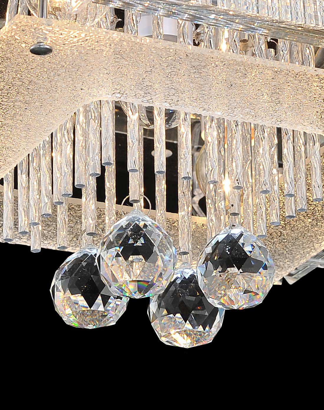 钻石玻璃led分段水晶灯54*54lk325