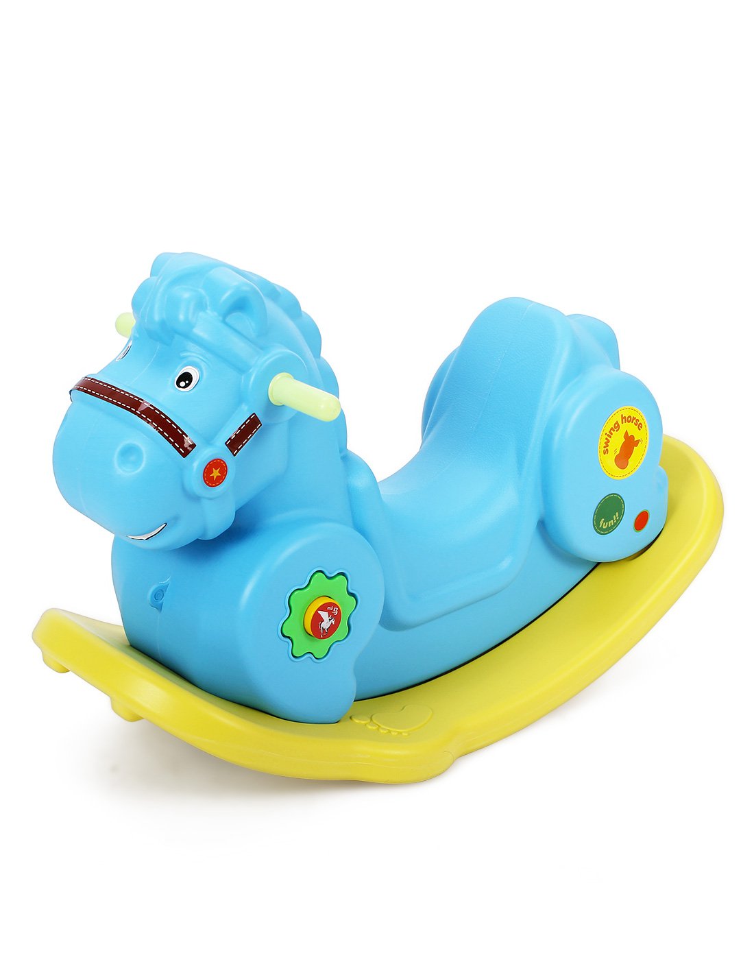 openbaby玩具专场直发货openbaby 塑料加厚儿童木马摇摇马 蓝色款