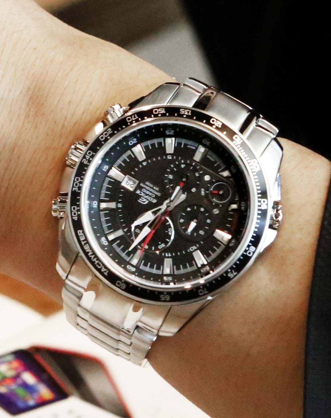 卡西欧 edifice金属系列钢带石英男表