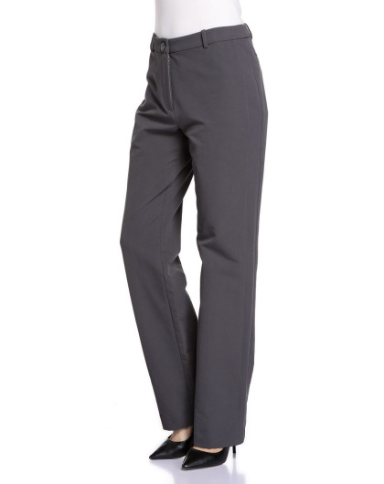 女灰色中腰通勤百搭直筒裤