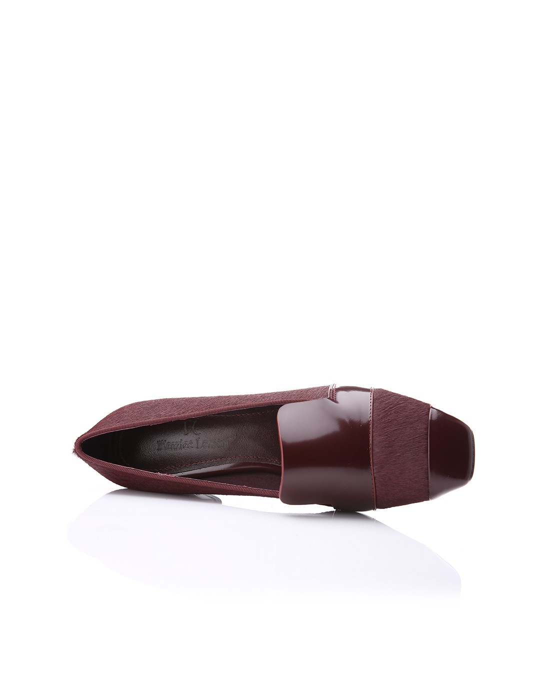 lensoni16年新款复古头层牛皮拼马毛粗中跟单鞋fl49w5320721_唯品会