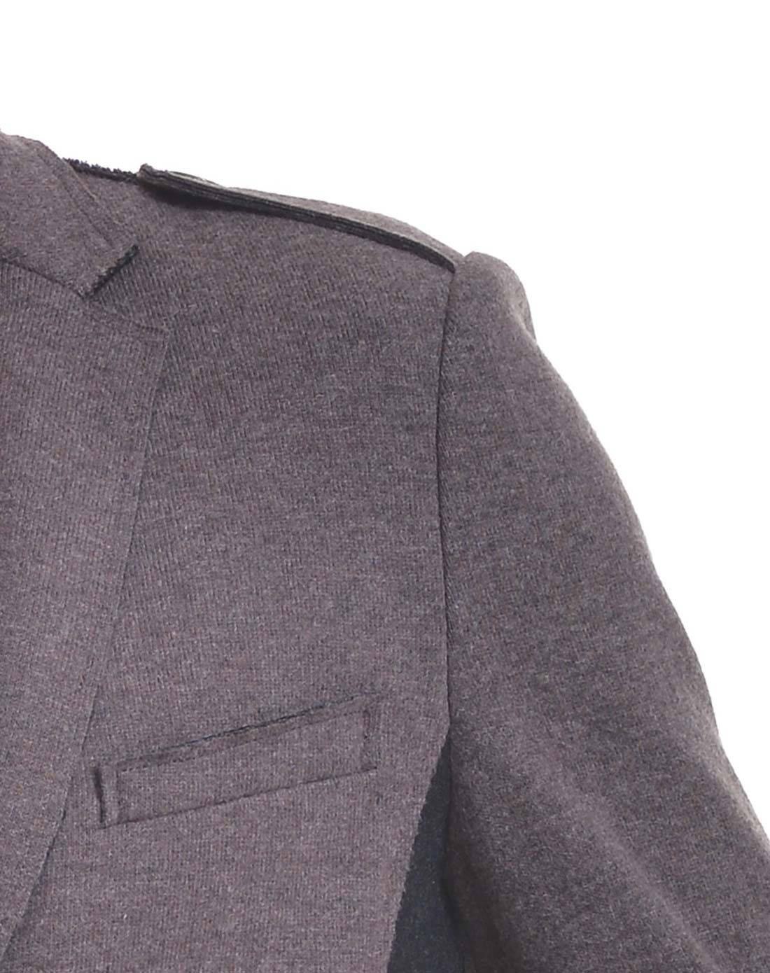 利郎l2 驼灰拼色毛边休闲西装外套