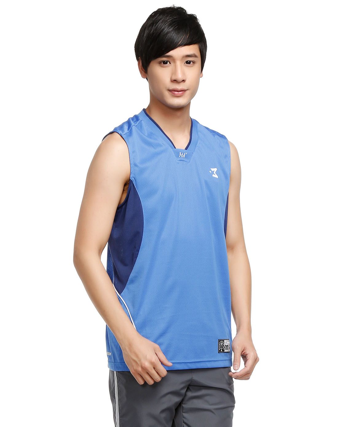 吸汗透气 男款浅蓝色比赛背心 篮球系列