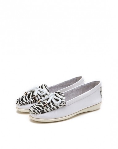 白色斑马纹休闲舒适单鞋