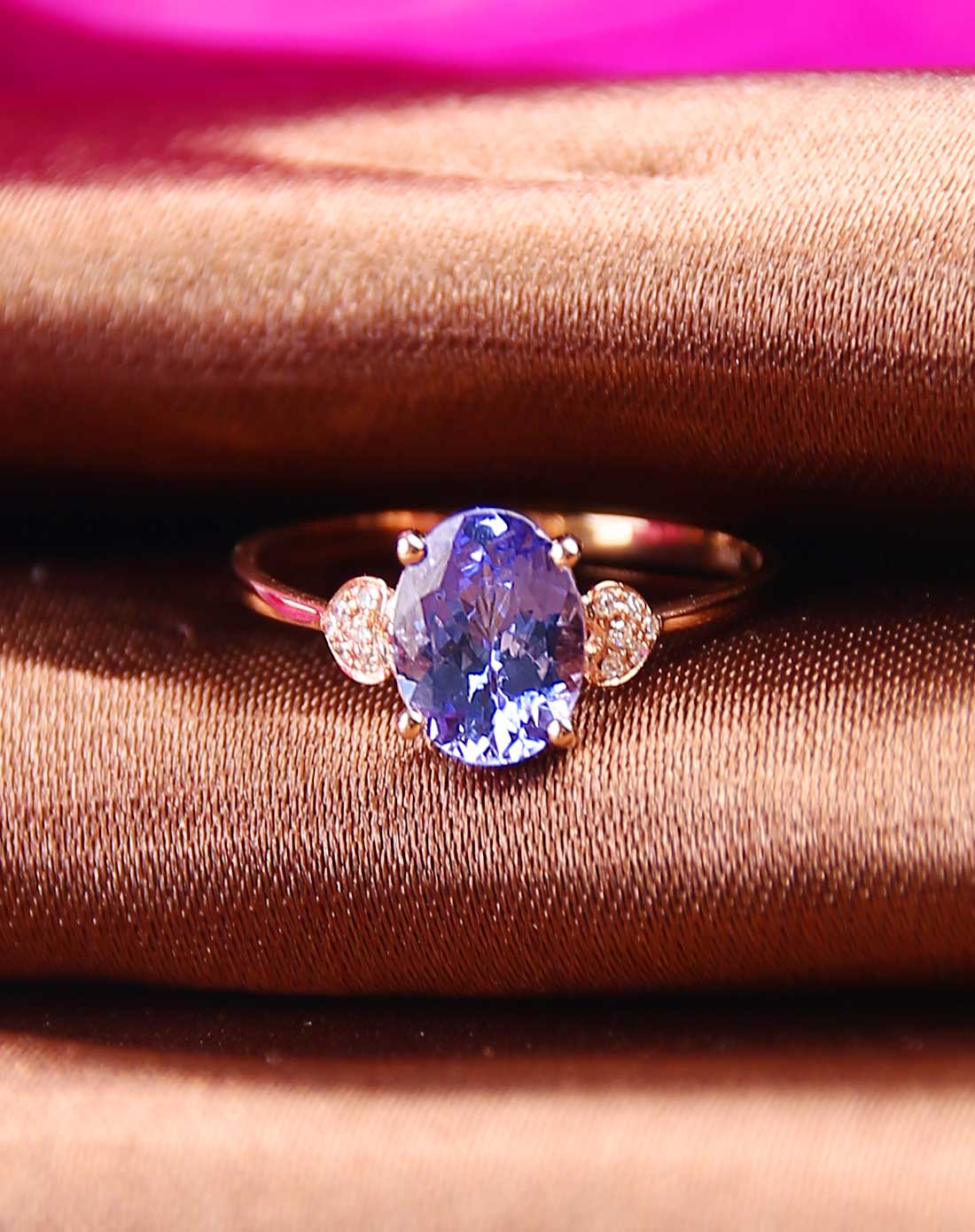 伊戴娇yidaijiao珠宝专场18k金镶嵌天然精品坦桑石戒指15s10122_唯品