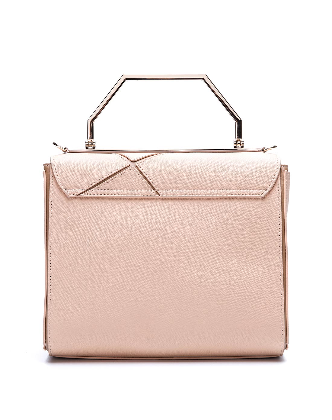 奥康女款浅杏色手提包