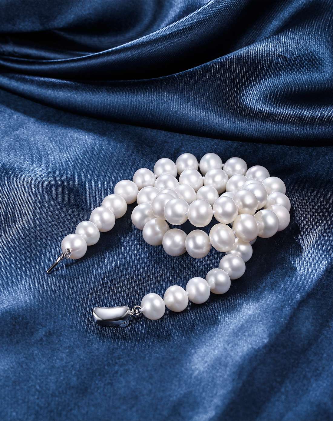 蓝色海洋珍珠专场【珠光宝气】10-11mmaaa级强光微瑕天然珍珠项链(附