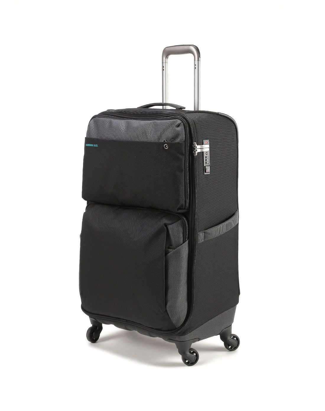 mandarina duck男款黑色24寸简约实用拉杆箱mdat547if3651_唯品会