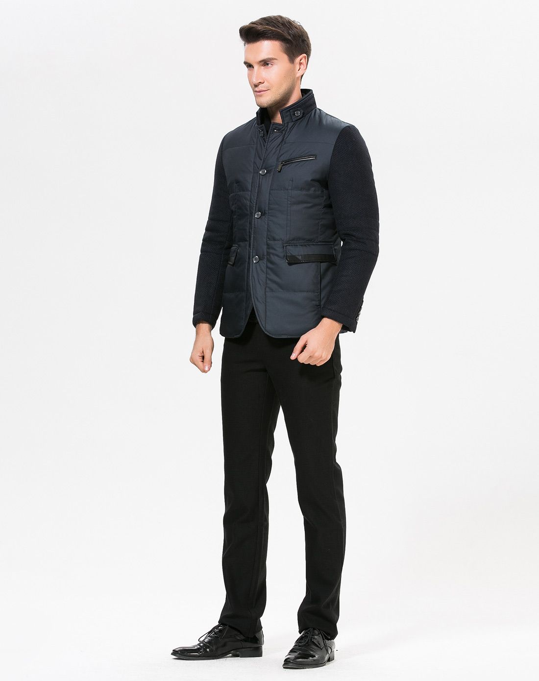 deon男装专场 男式藏青防风保暖羽绒服