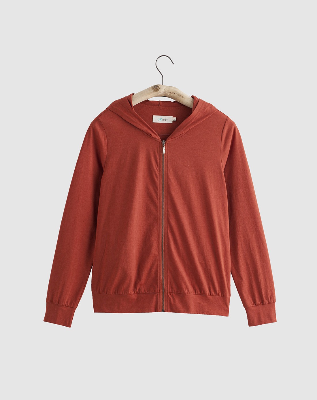 铁锈红长袖休闲卫衣