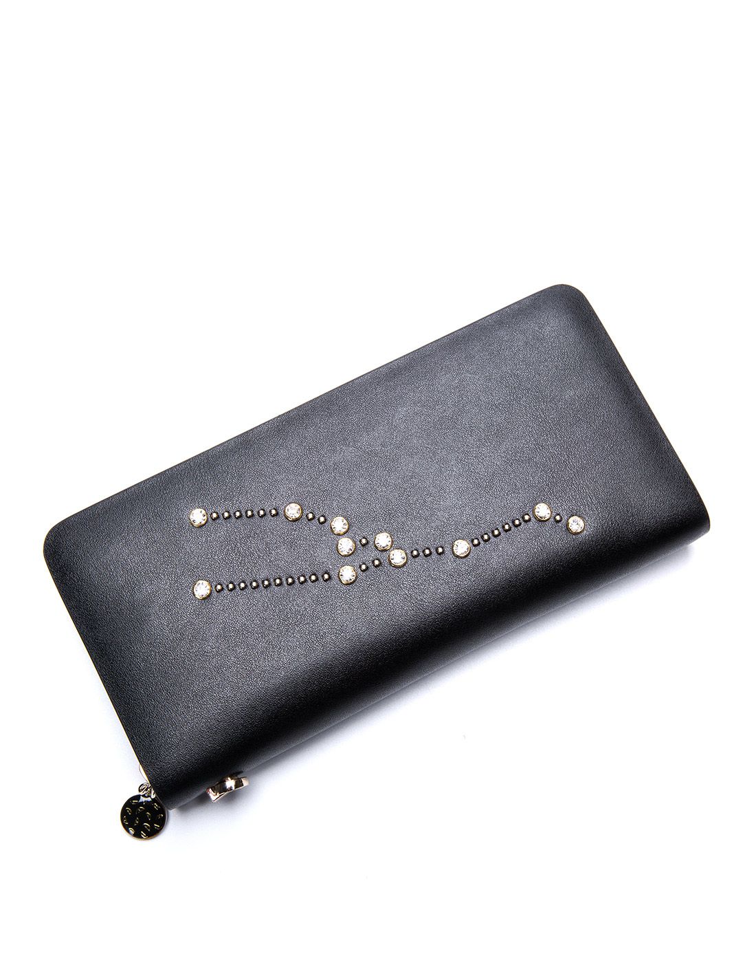 奥康2016新款女款黑色二层牛皮金牛座手拿包