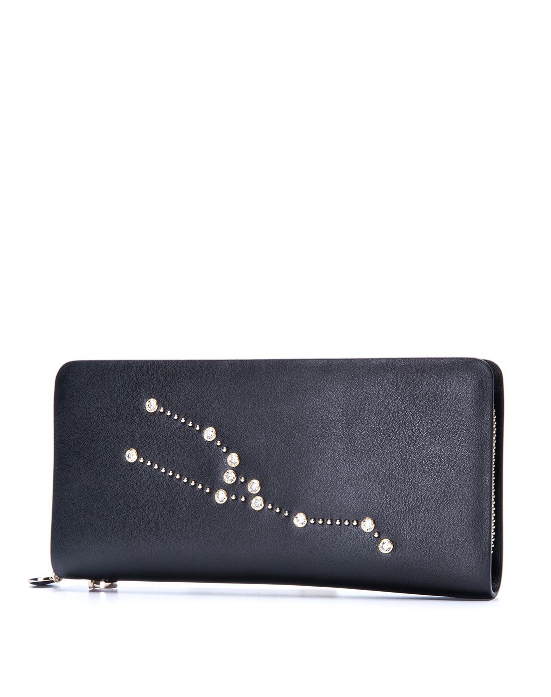 奥康2016新款女款黑色二层牛皮金牛座手拿包