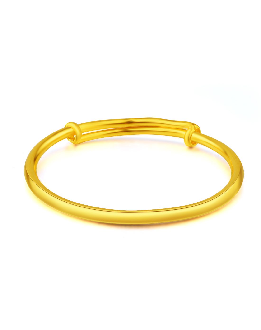 亚一 足金黄金手镯光板童镯(约9.93克)