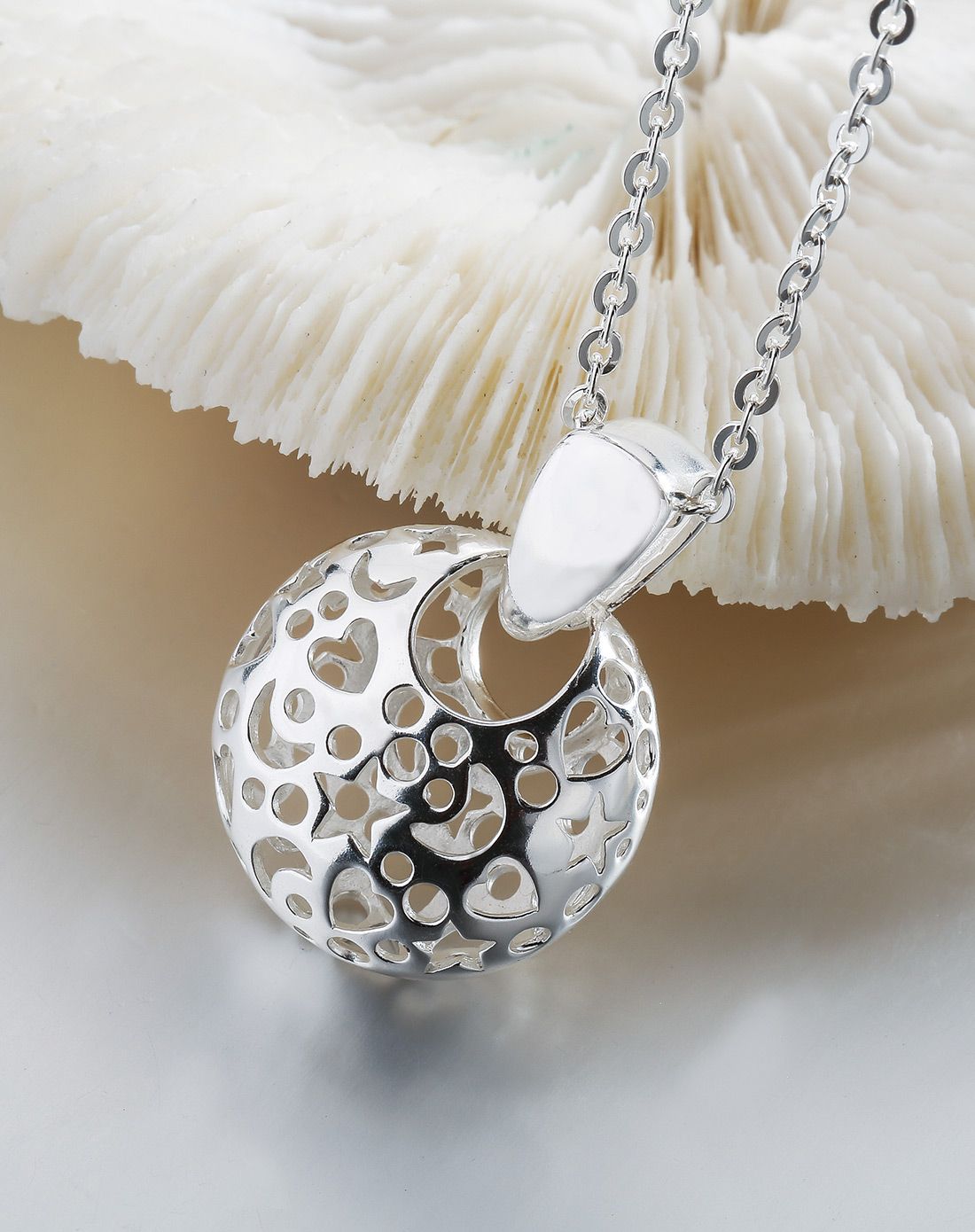 银时代silver age银饰专场 琳琅星星月亮镂空.吊坠925银饰品女