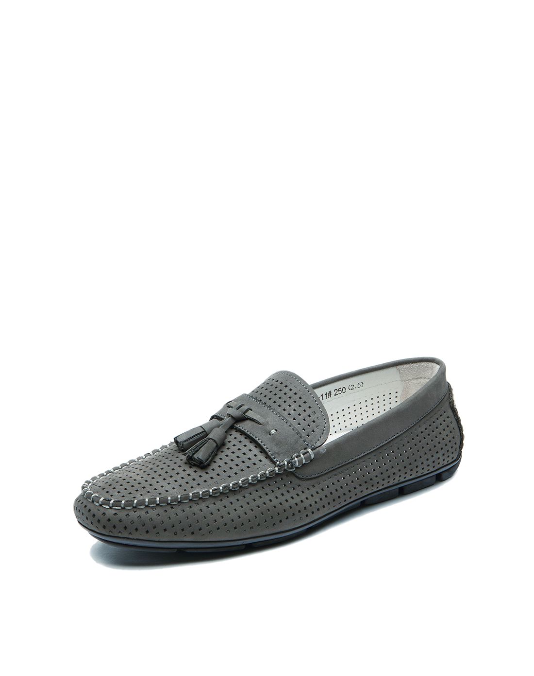 经典舒适软面透气圆头牛皮革豆豆休闲鞋