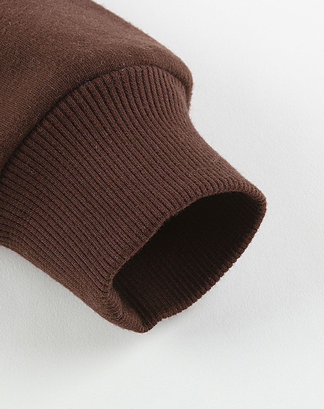 女童深咖印花拉绒卫衣