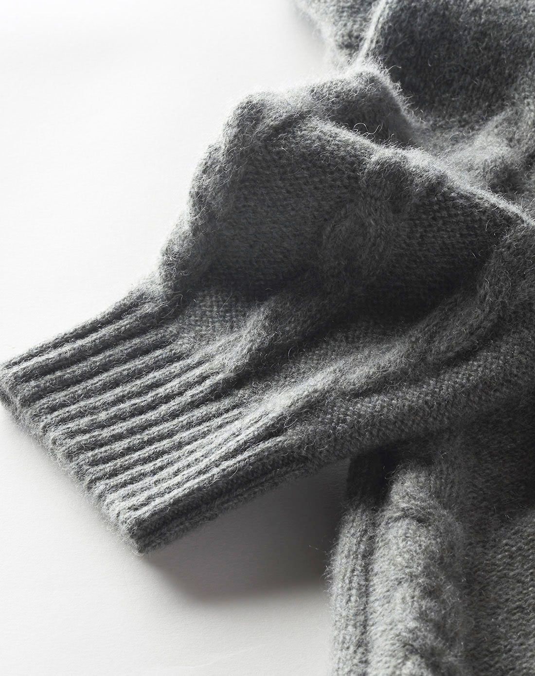 女款深灰绿加厚羊绒套衫