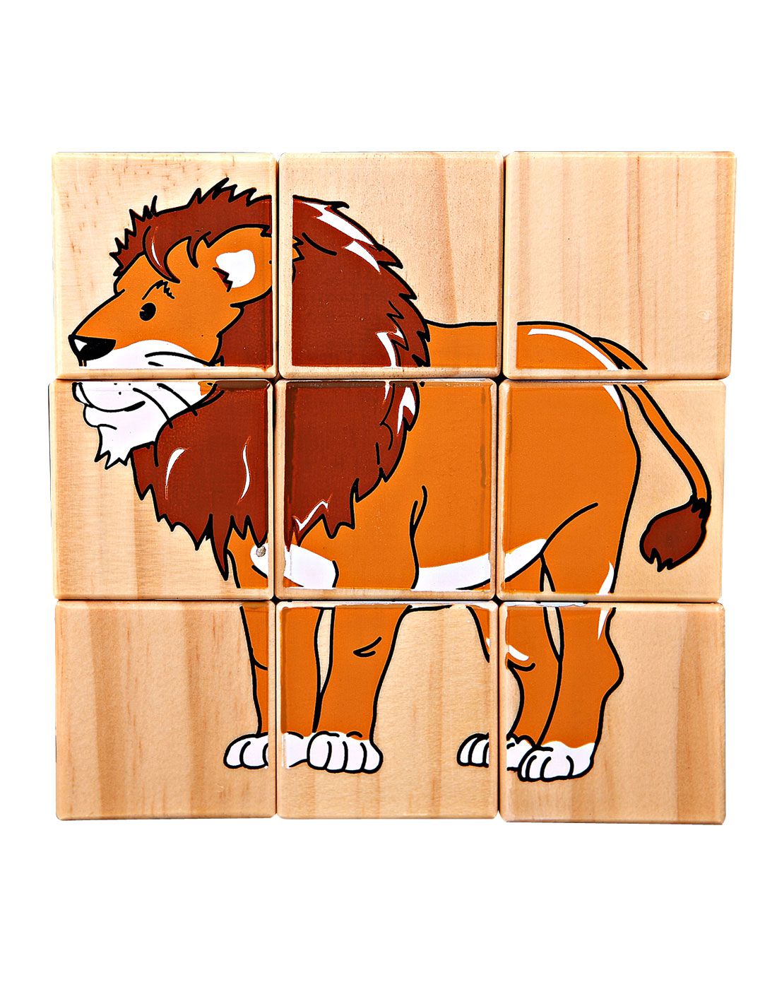 美国maxim进口松木野生动物拼图9pcs