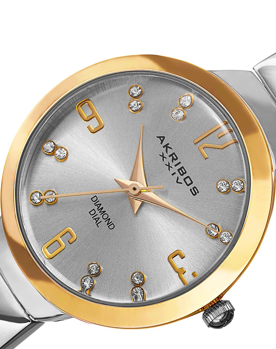 > akribos xxiv女装石英钻石手表ak793ss
