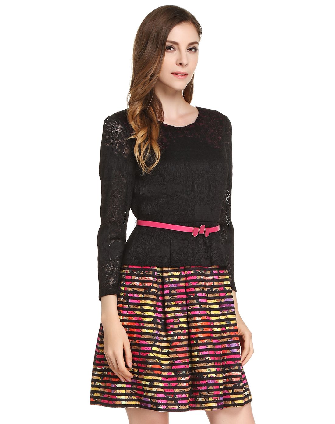 珂尼蒂思2019春季新品时尚潮流长袖连衣裙