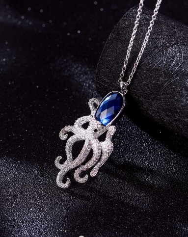 梦幻童话原创章鱼海洋系列时尚锆石胸针