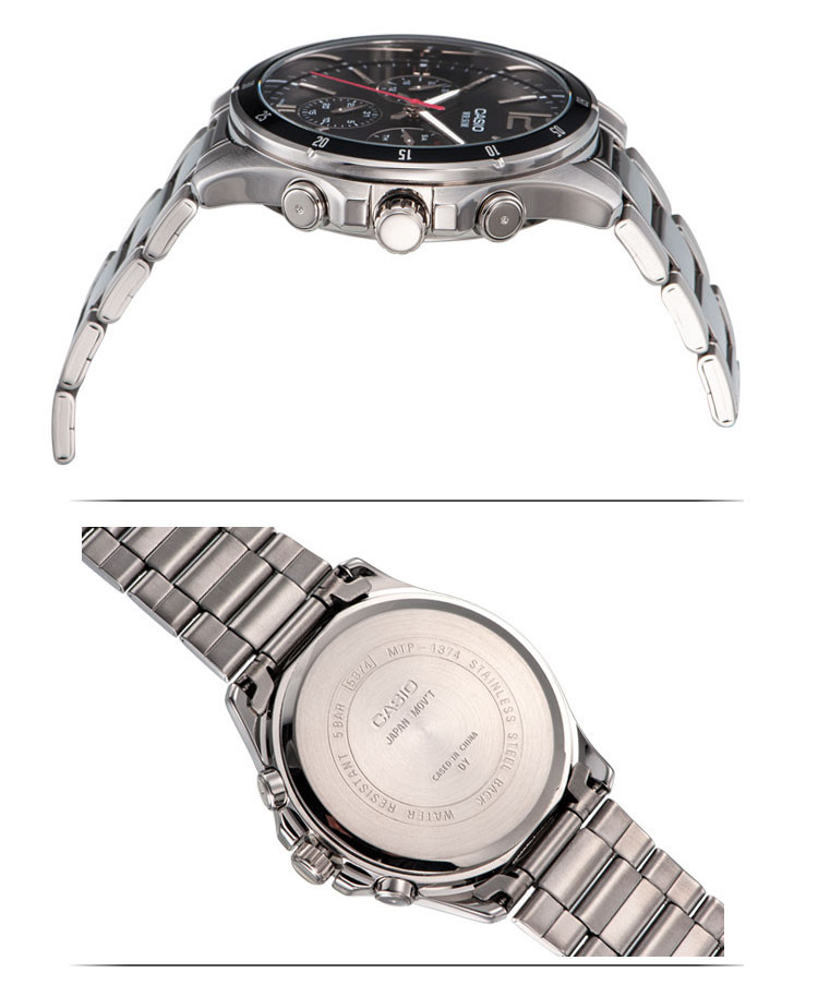 卡西欧casio腕表特卖旗舰店casio 指针系列时尚商务男表mtp-1374d-1a