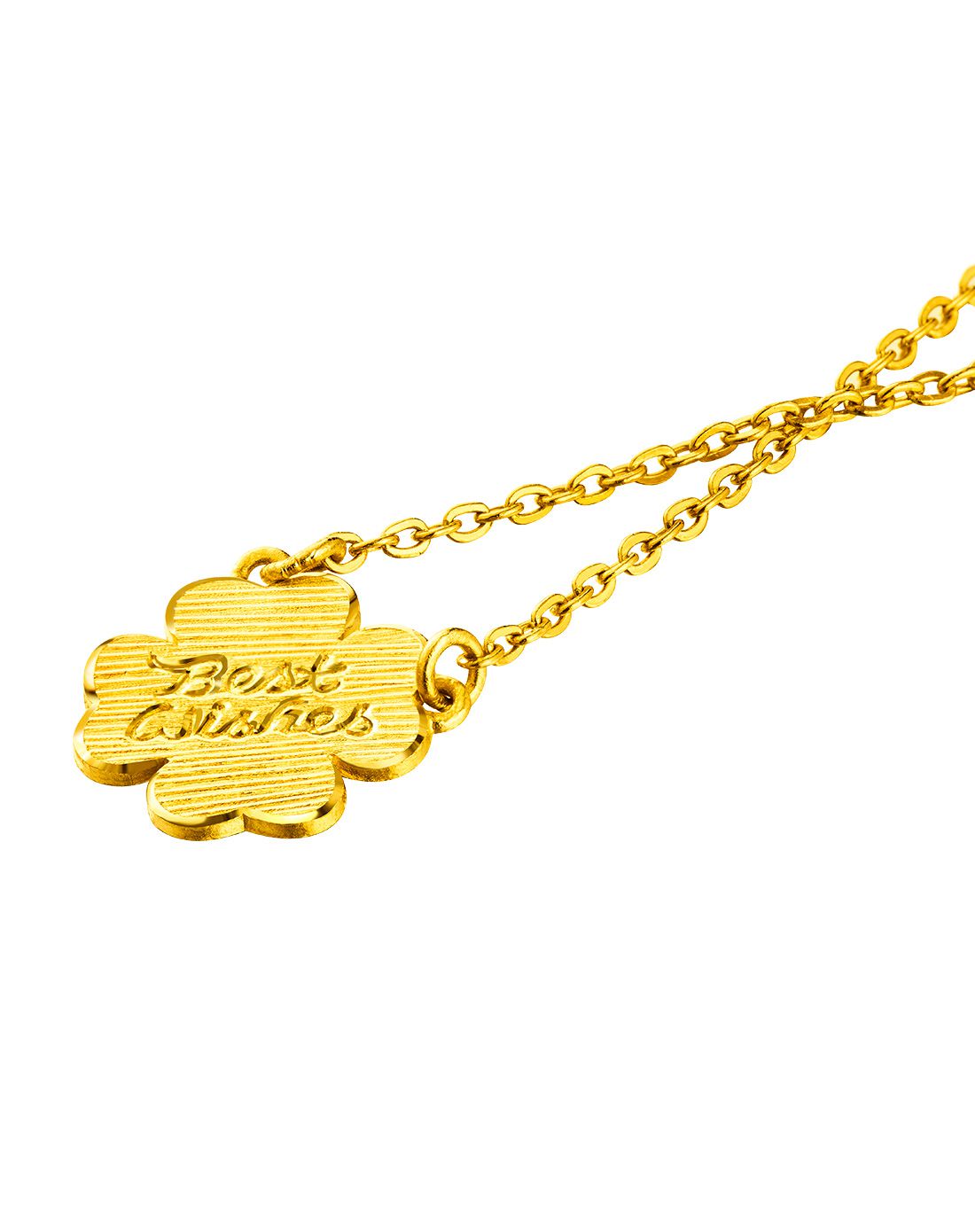 六福 足金bestwishes祝福黄金套链
